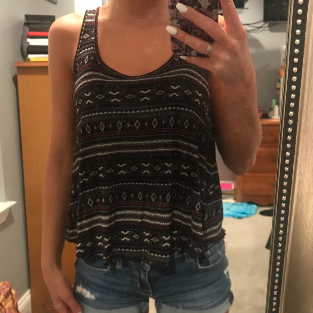 Tank top with crisscross back
